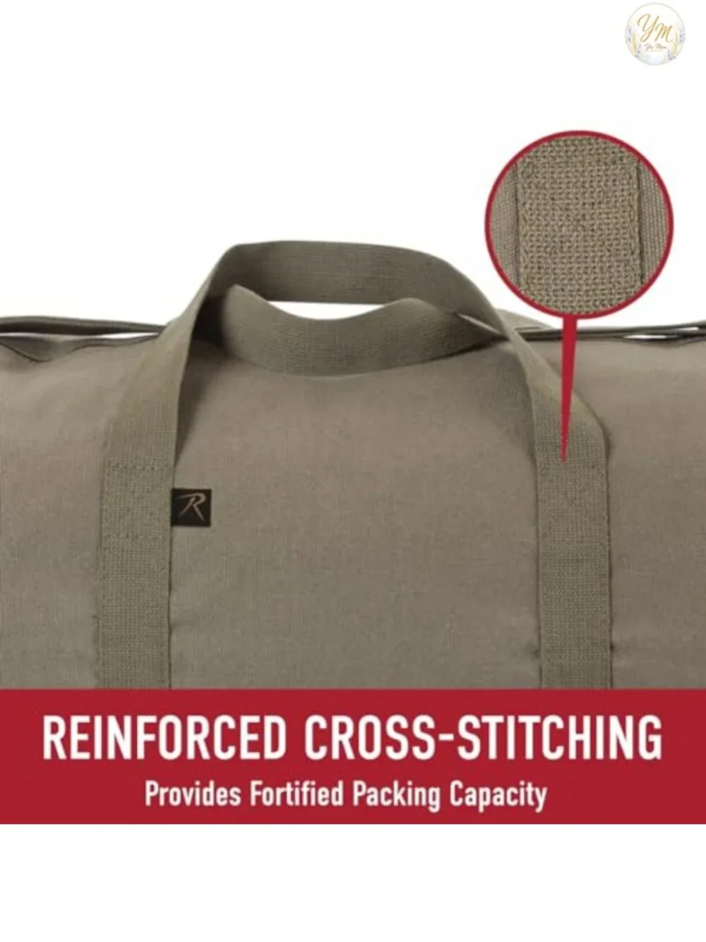 Heavyweight Canvas Duffle Bag - Adjustable Strap Travel Gym Equipment